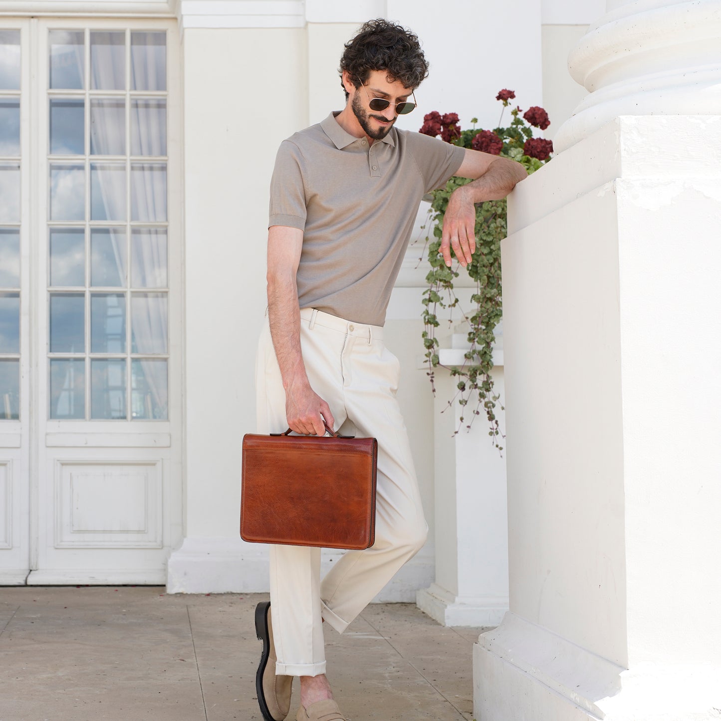 Leather Portfolio with Binder - Joy in the Morning