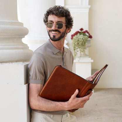 Leather Portfolio with Binder - Joy in the Morning