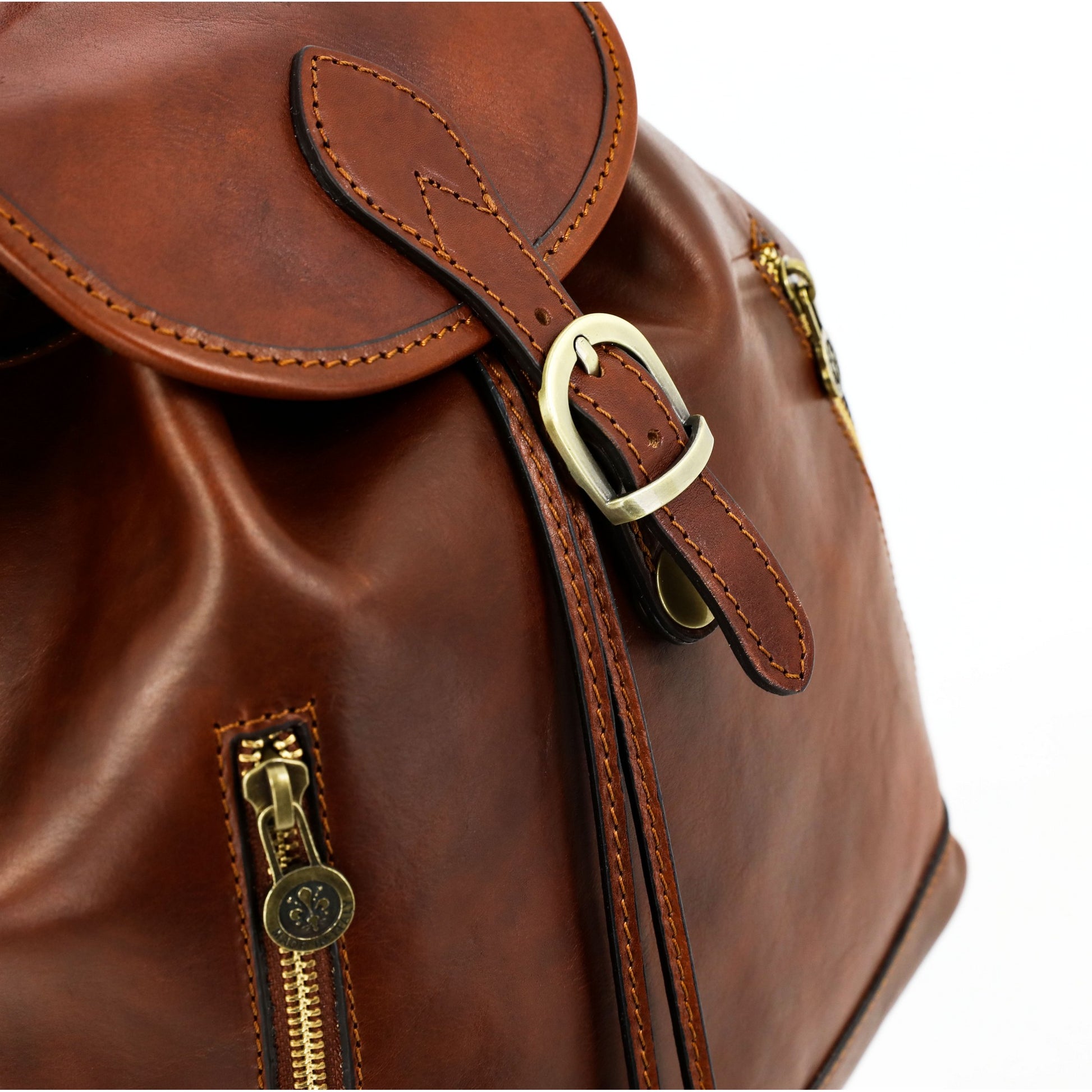 Leather Backpack - White Noise Backpack Time Resistance   