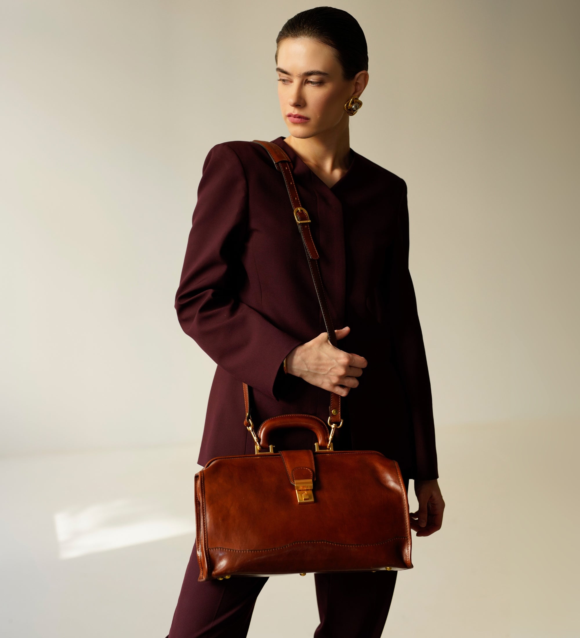 Small Leather Doctor Bag for Women - David Copperfield