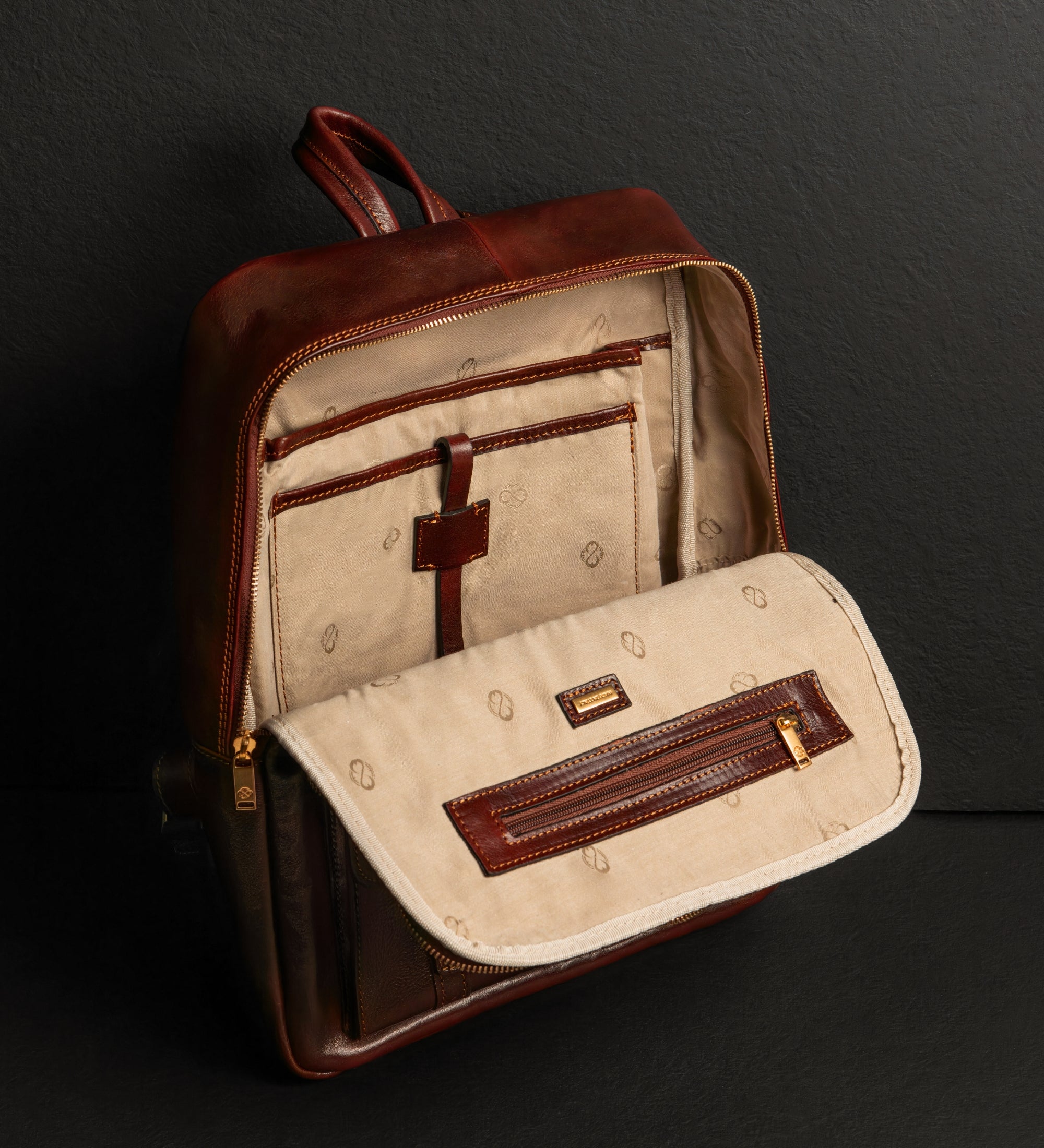 Womens Leather Backpack Travel Bag - The Divine Comedy