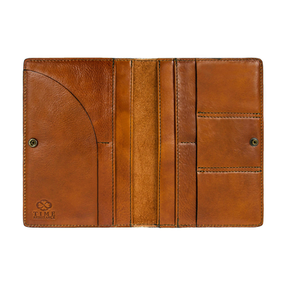 Large Leather Passport Holder - Gulliver's Travels Accessories Time Resistance   