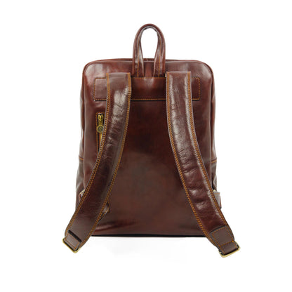 Large Unisex Leather Backpack - The Divine Comedy Backpack Time Resistance   