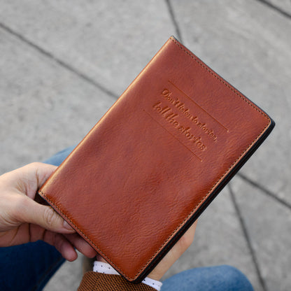 Large Leather Passport Holder - Gulliver's Travels Accessories Time Resistance   