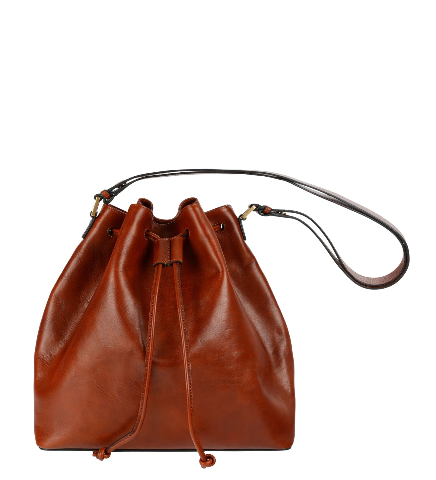 Leather Bucket Bag for Women - Sybil