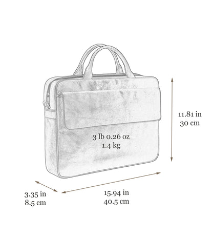 Leather Briefcase Laptop Bag - The Sheltering Sky