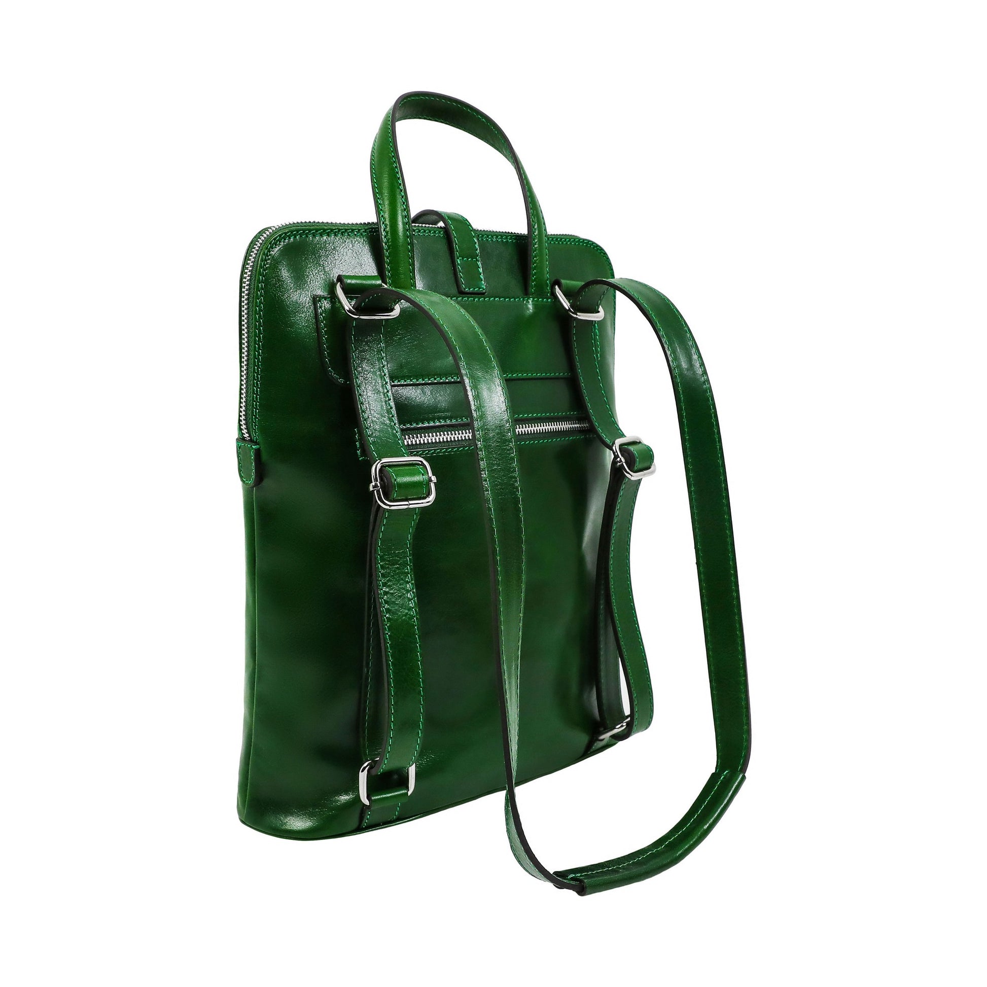 Convertible Leather Backpack Shoulder Bag - Emma Backpack Time Resistance   