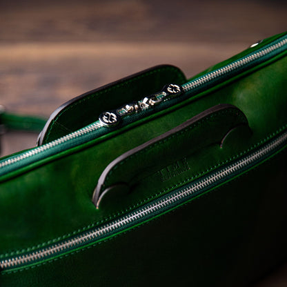 Leder Aktentasche Laptop-Tasche - Brave New World