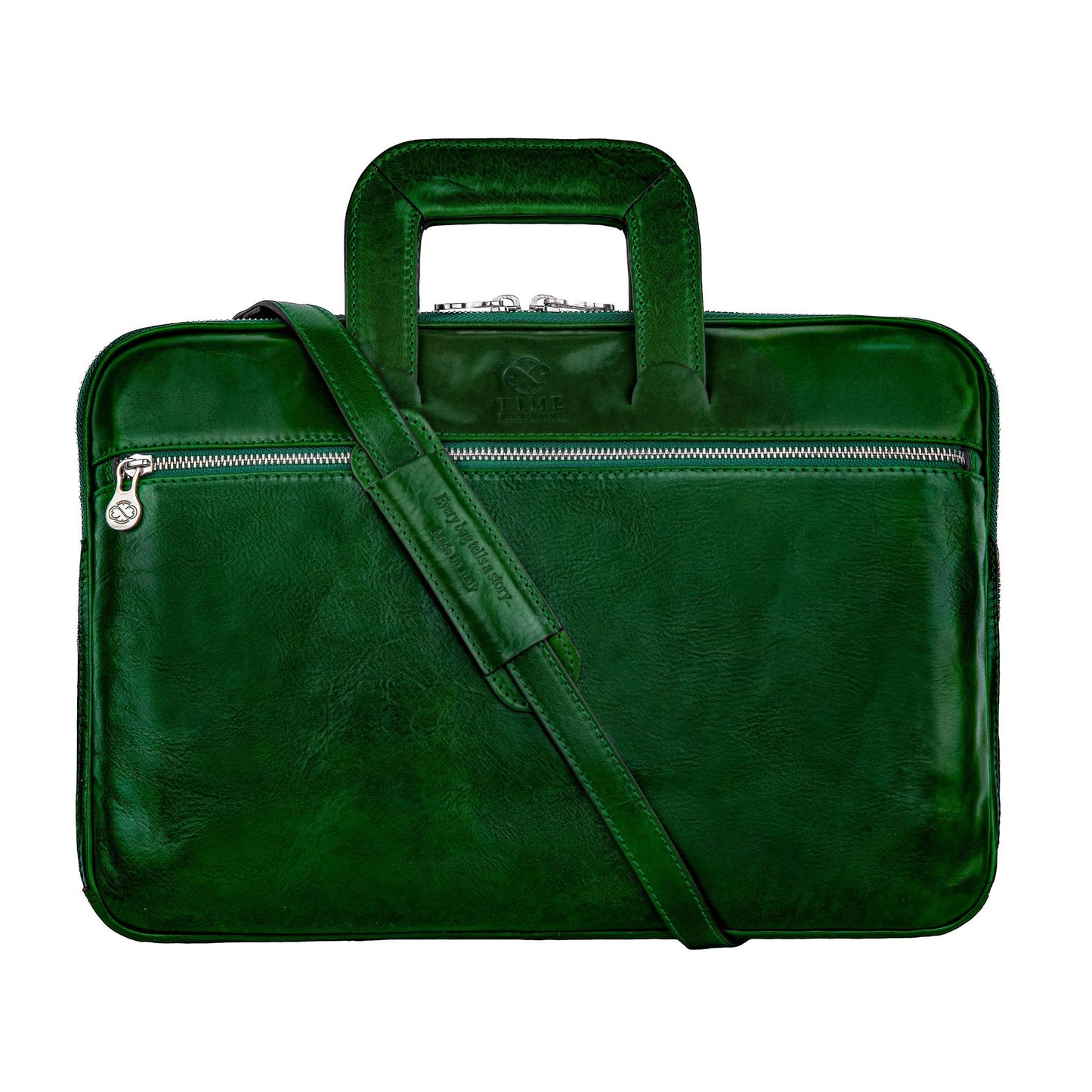 Leder Aktentasche Laptop-Tasche - Brave New World