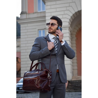 Brown Leather Bag - East of Eden Briefcase Time Resistance   