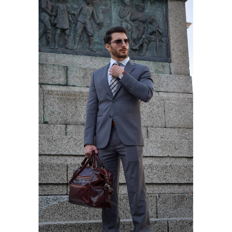 Brown Leather Bag - East of Eden Briefcase Time Resistance   