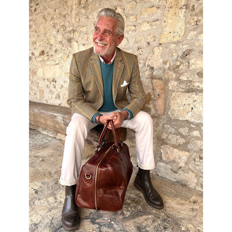 Leather Duffel Bag Weekender Bag - The Count of Monte Cristo Duffel Bag Time Resistance   