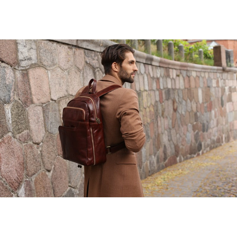 Large Leather Backpack - L.A. Confidential Backpack Time Resistance   