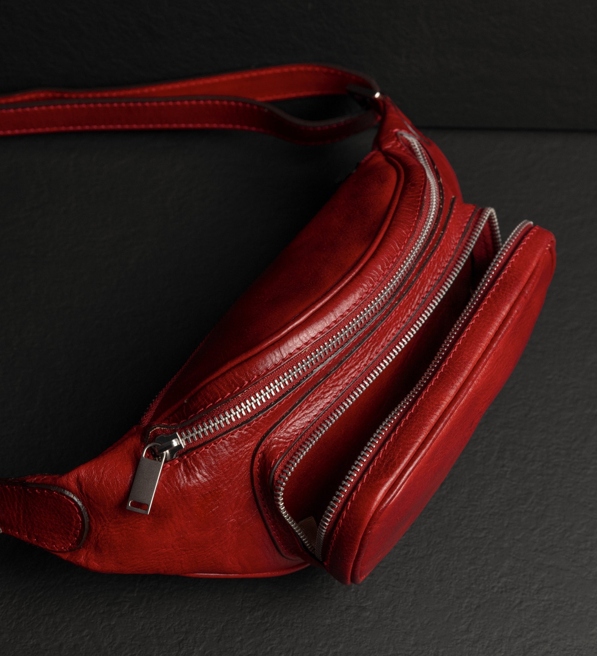 Leather Sling Bag Belly Bag - Independent People