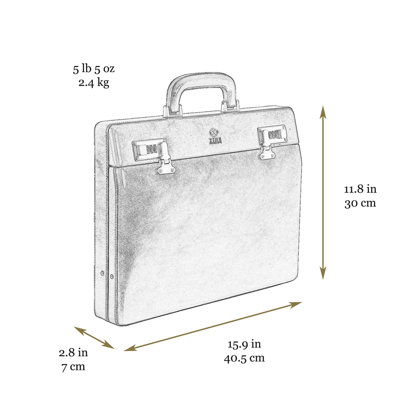 Attaché-case en cuir Porte-documents - The Golden Bowl