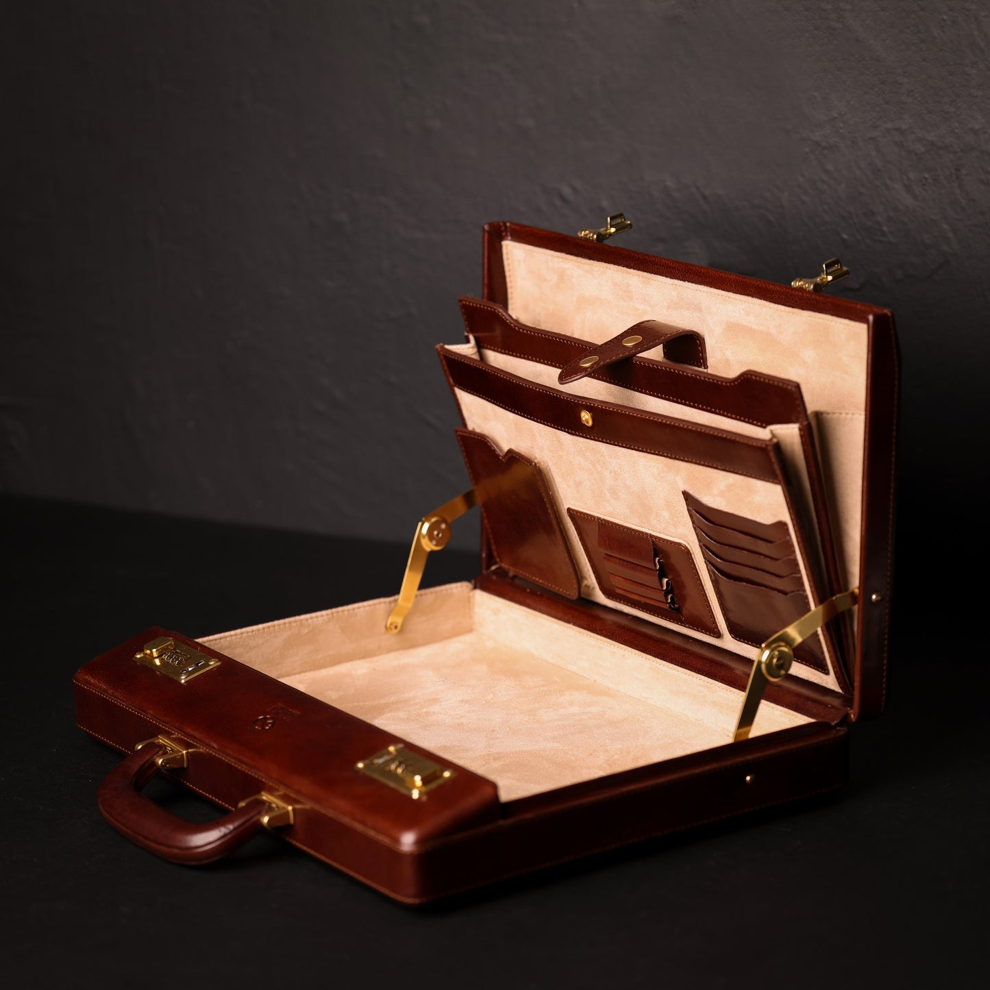 Attaché-case en cuir Porte-documents - The Golden Bowl