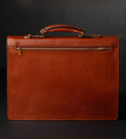 Classic Design Leather Briefcase - The Magus