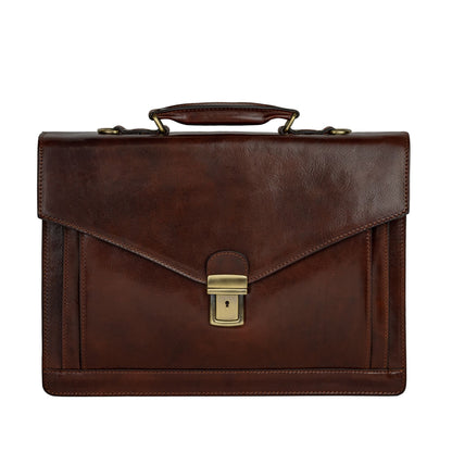 Classic Design Leather Briefcase - The Magus