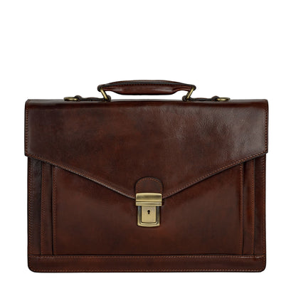 Classic Design Leather Briefcase - The Magus