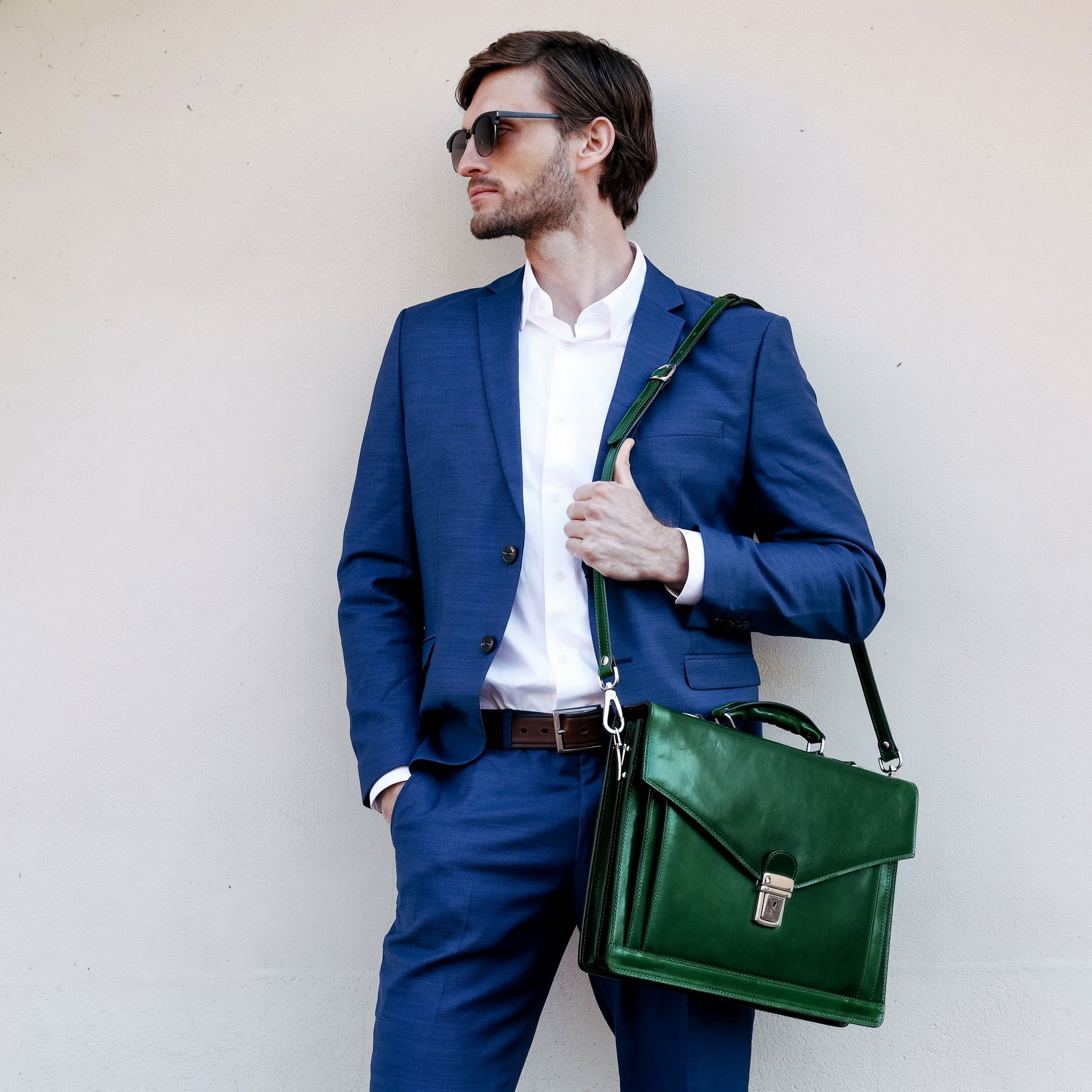 Classic Design Leather Briefcase - The Magus Briefcase Time Resistance   