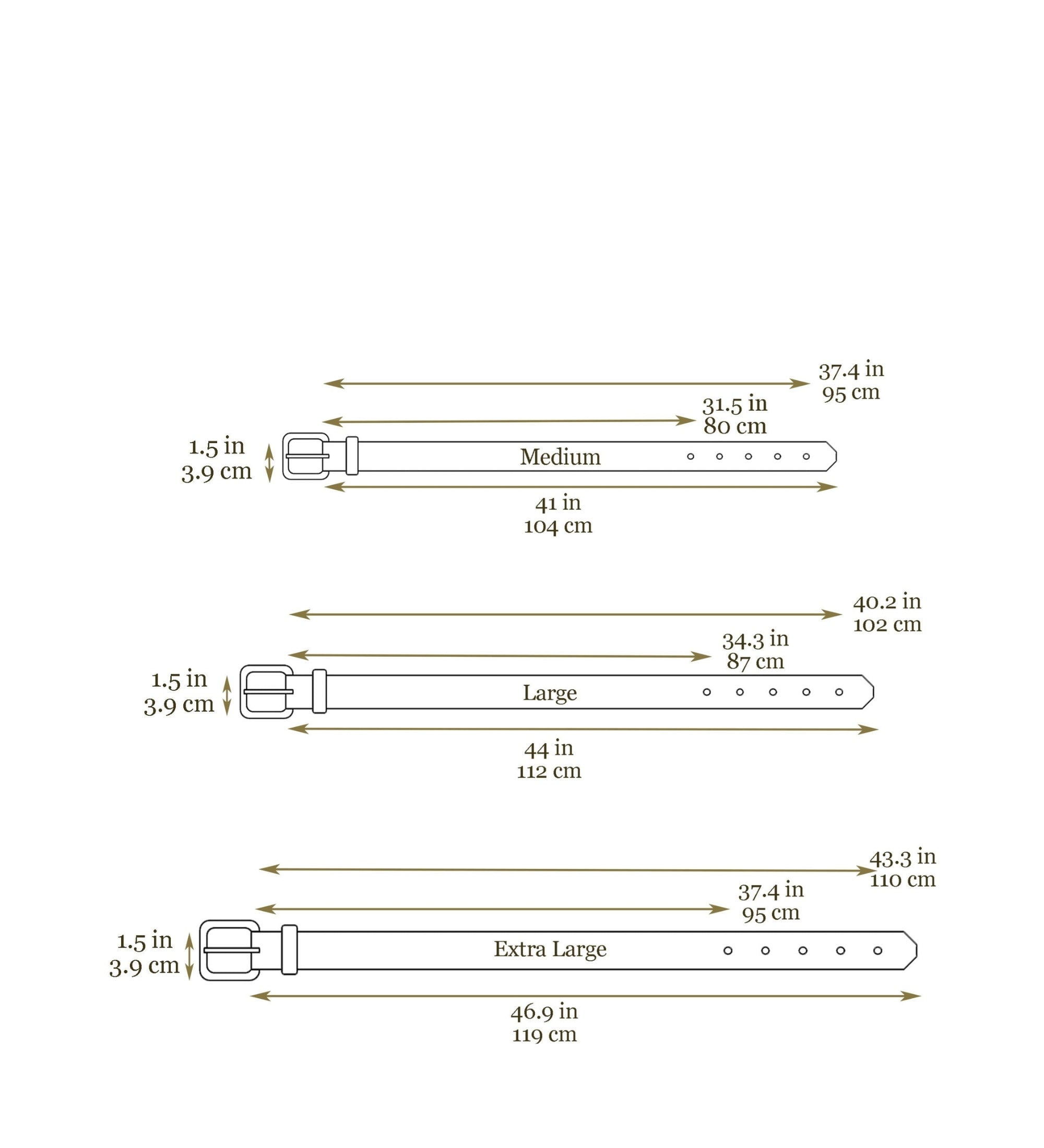 Brown Leather Belt - North and South