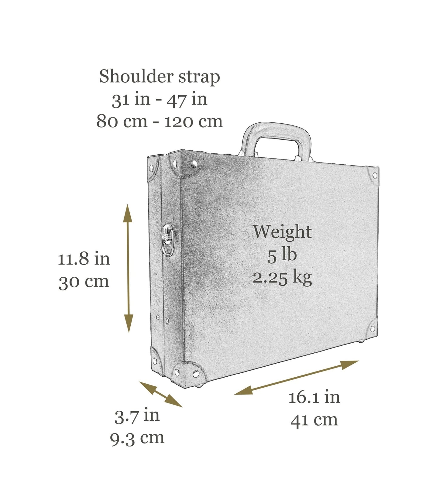 Große Leder-Attaché-Tasche Aktentasche - Parade's End