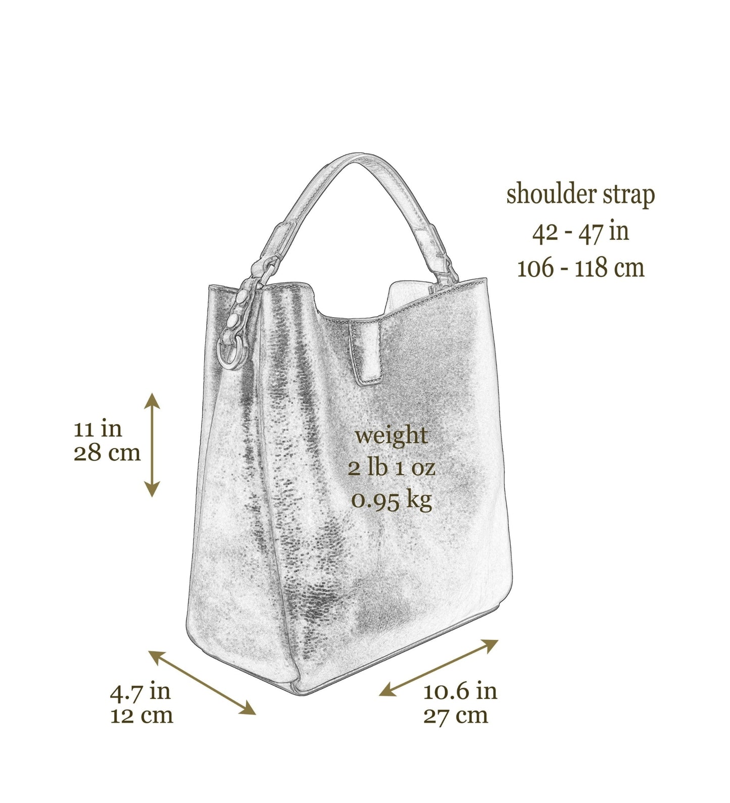 Fourre-tout en cuir marron pour femmes, sac à bandoulière - Alice in Wonderland