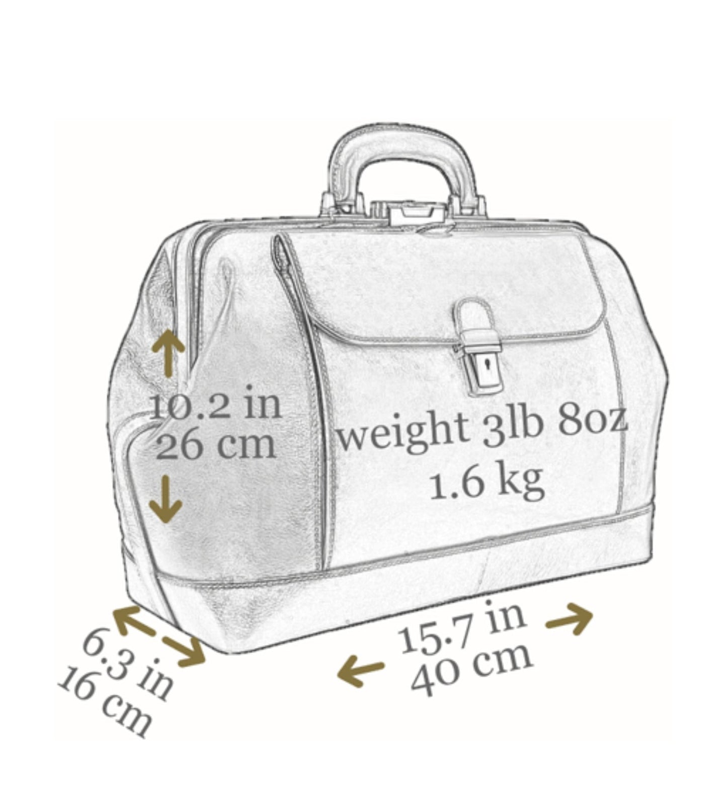 Grand sac de médecin en cuir italien - Hamlet
