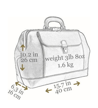 Large Italian Leather Doctor Bag for Women - Hamlet