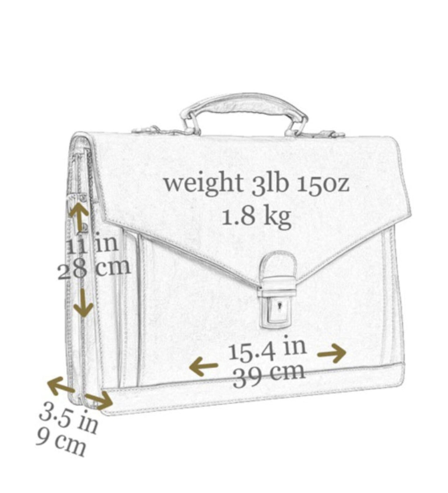 Porte-documents en cuir au design classique - The Magus