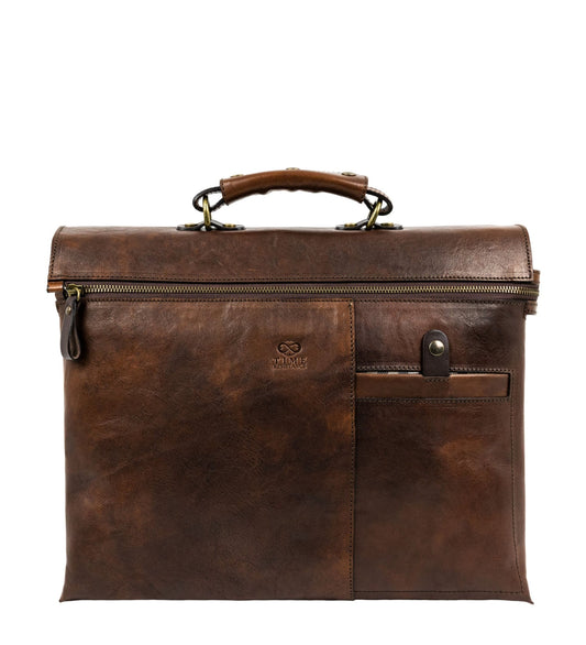 Sacoche en cuir marron pour ordinateur portable - From Here to Eternity
