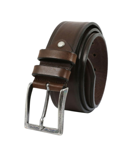 Ceinture en cuir marron - North and South