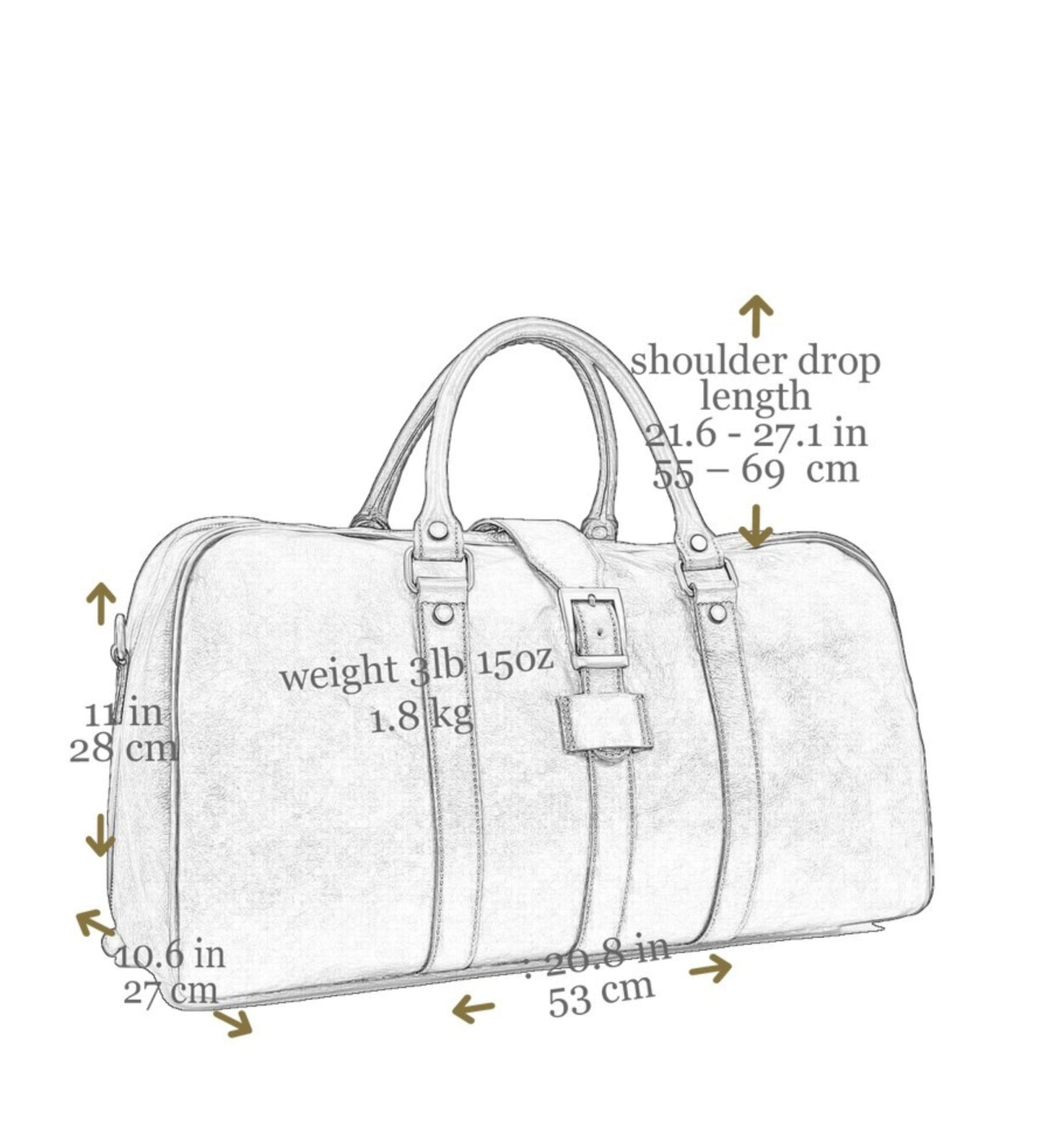 Sac de sport en cuir marron Cognac mat - Tender Is the Night