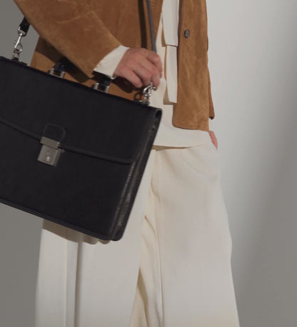 Womens Leather Briefcase - The Sound of the Mountain