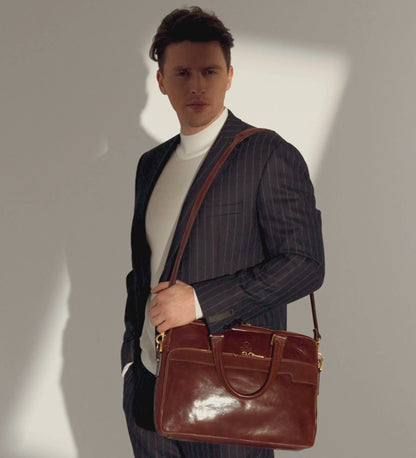 Sacoche en cuir pour ordinateur portable - Orlando