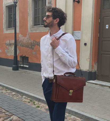 Porte-documents en cuir au design classique - The Magus