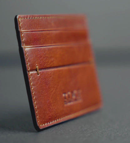 Womens Leather Credit Card Case Business Card Case - Fireflies