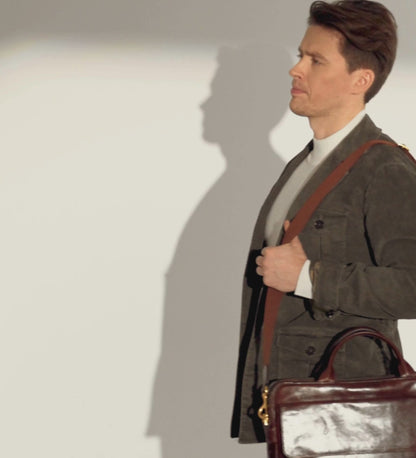 Leather Briefcase Laptop Bag - The Sheltering Sky