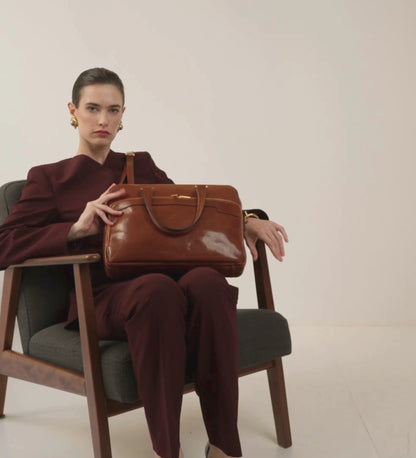 Womens Leather Briefcase Laptop Bag - Orlando