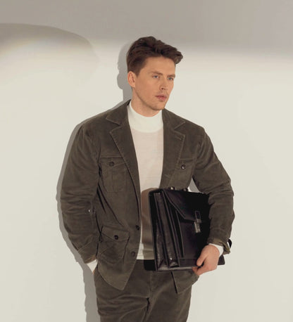 Grand porte-documents en cuir - L'homme invisible