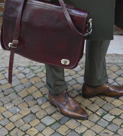 Sacoche en cuir pour ordinateur portable - Illusions
