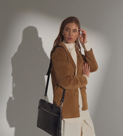 Womens Leather Briefcase Laptop Bag - Brave New World