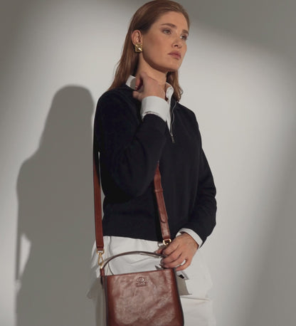 Leather Small Tote Bag for Women - Alms for Oblivion