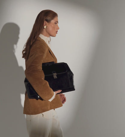 Large Italian Leather Doctor Bag for Women - Hamlet