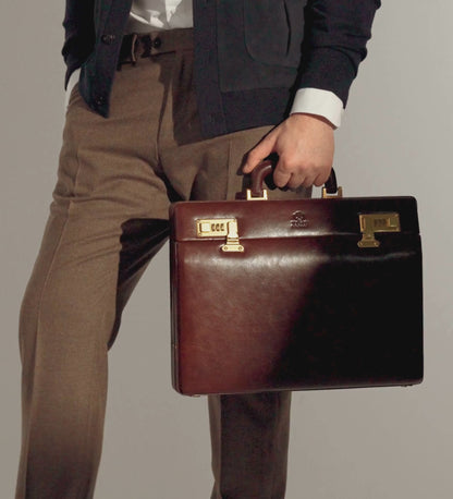 Attaché-case en cuir Porte-documents - The Golden Bowl