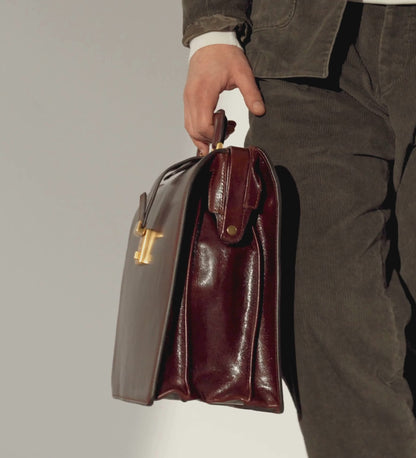 Grand porte-documents en cuir - The Firm