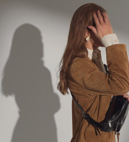 Womens Leather Sling Bag Belly Bag - Independent People