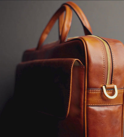 Leather Briefcase Laptop Bag - The Sheltering Sky
