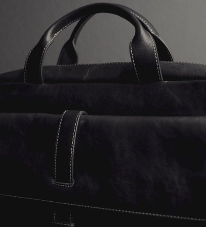 Large Leather Briefcase Laptop Bag - The Chateau