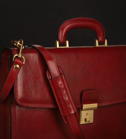 Womens Leather Briefcase - The Sound of the Mountain